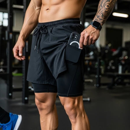 Compre 1 e Leve 2 – Shorts 2 em 1 – Performance, Estilo e Conforto!