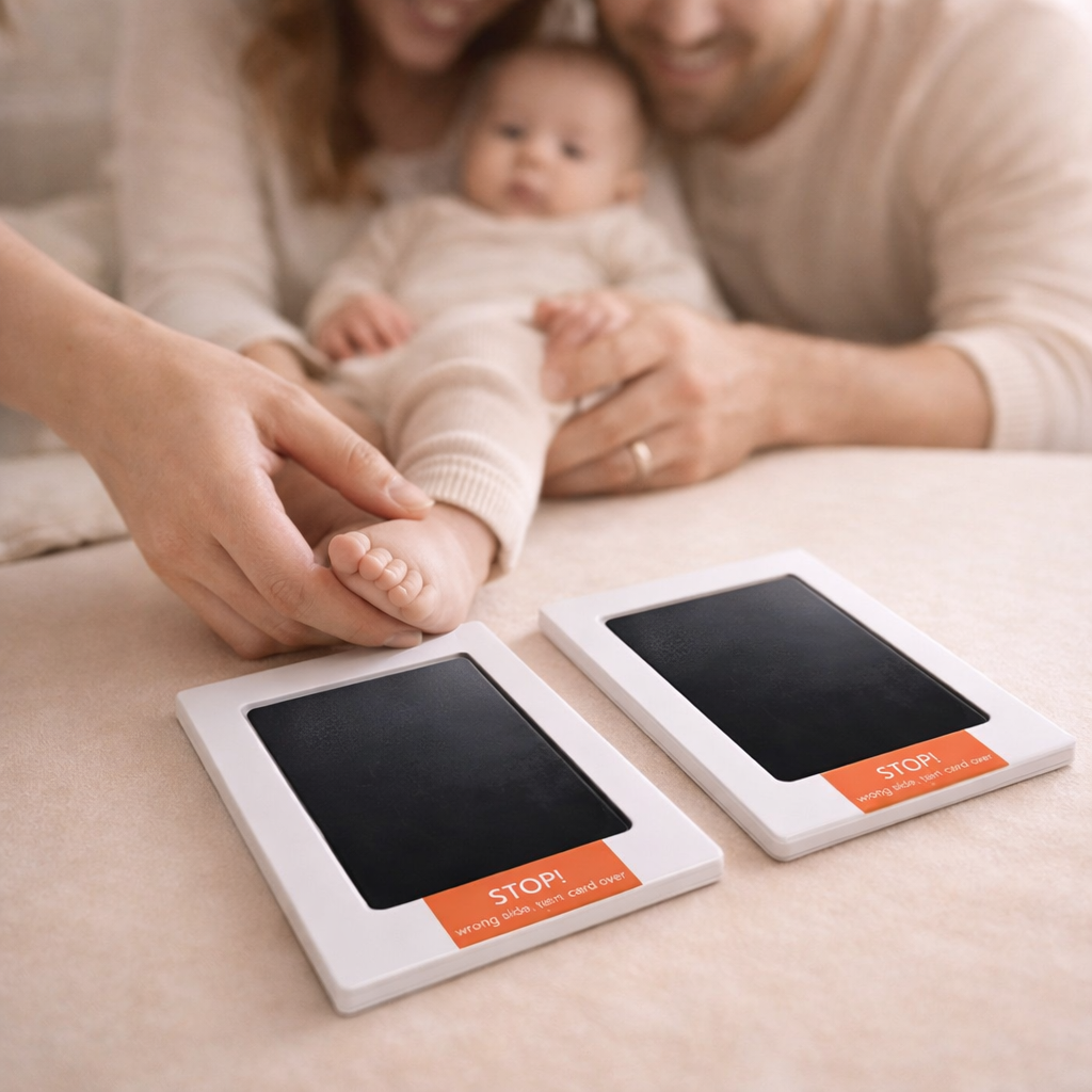 Marca de Amor - Carimbo do Pezinho do Bebê (sem sujeira) Compre 1, leve 2