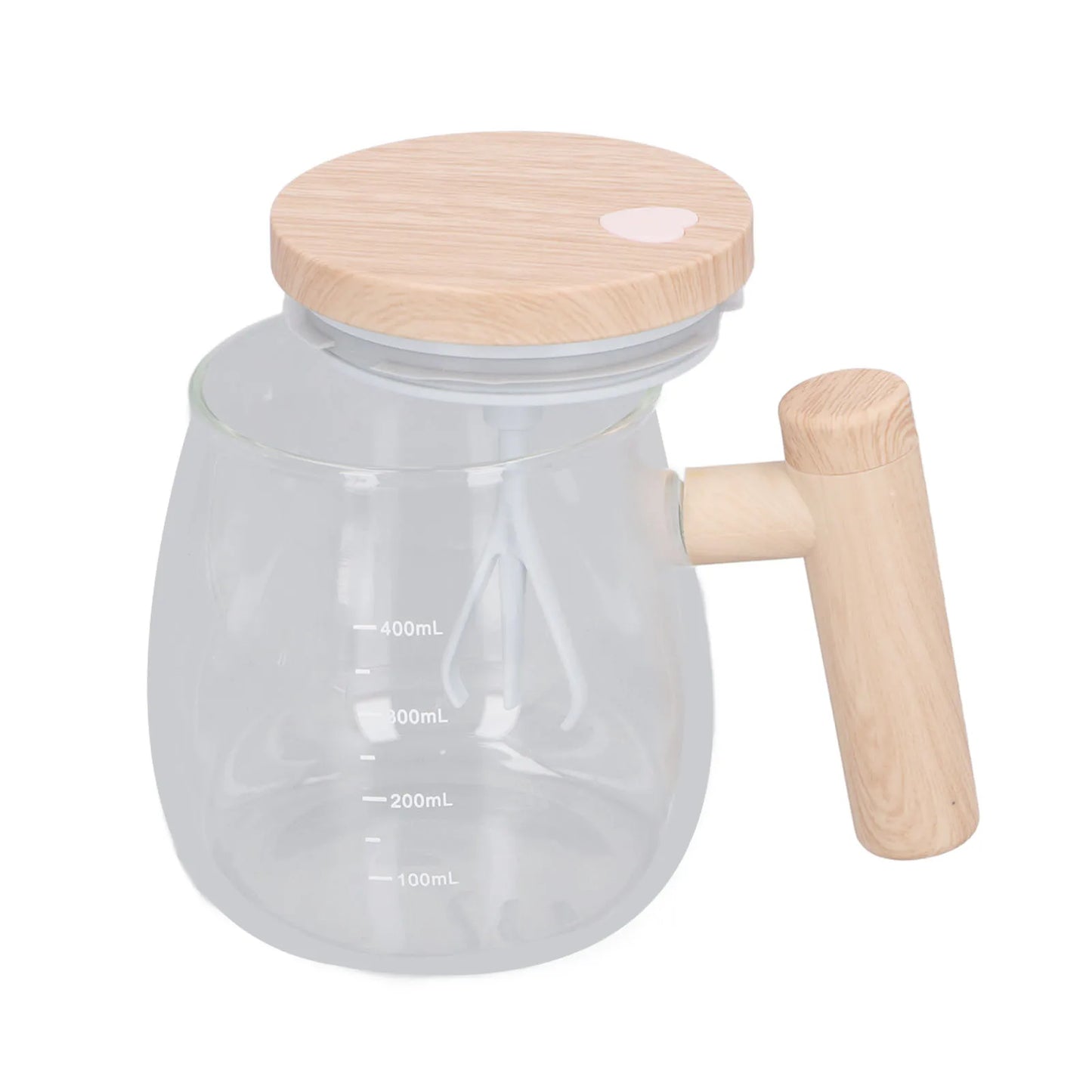 Nórdica — Mixer manual com acabamento em madeira.