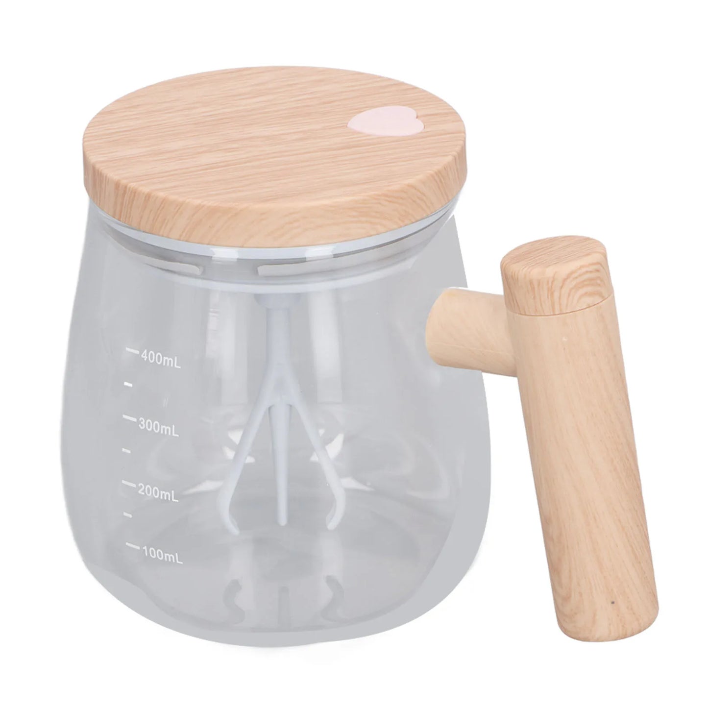 Nórdica — Mixer manual com acabamento em madeira.