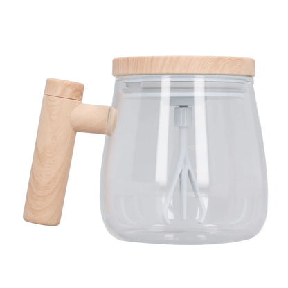 Nórdica — Mixer manual com acabamento em madeira.