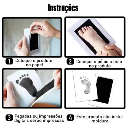 Marca de Amor - Carimbo do Pezinho do Bebê (sem sujeira) Compre 1, leve 2